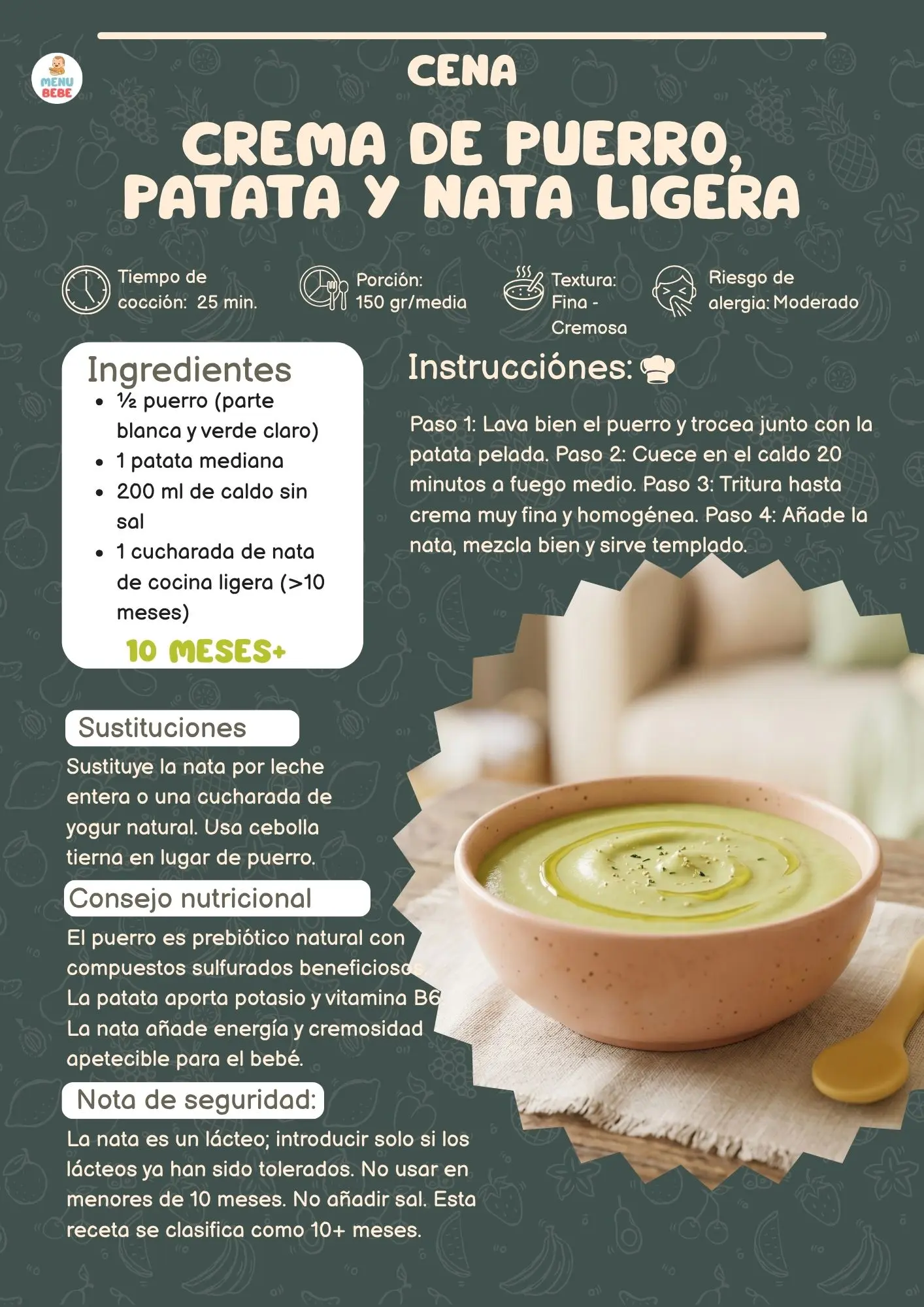 Receta Menú Bebé