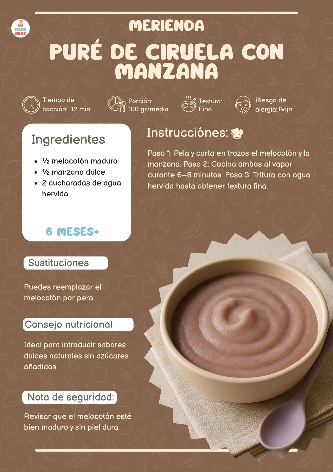 Receta Menú Bebé