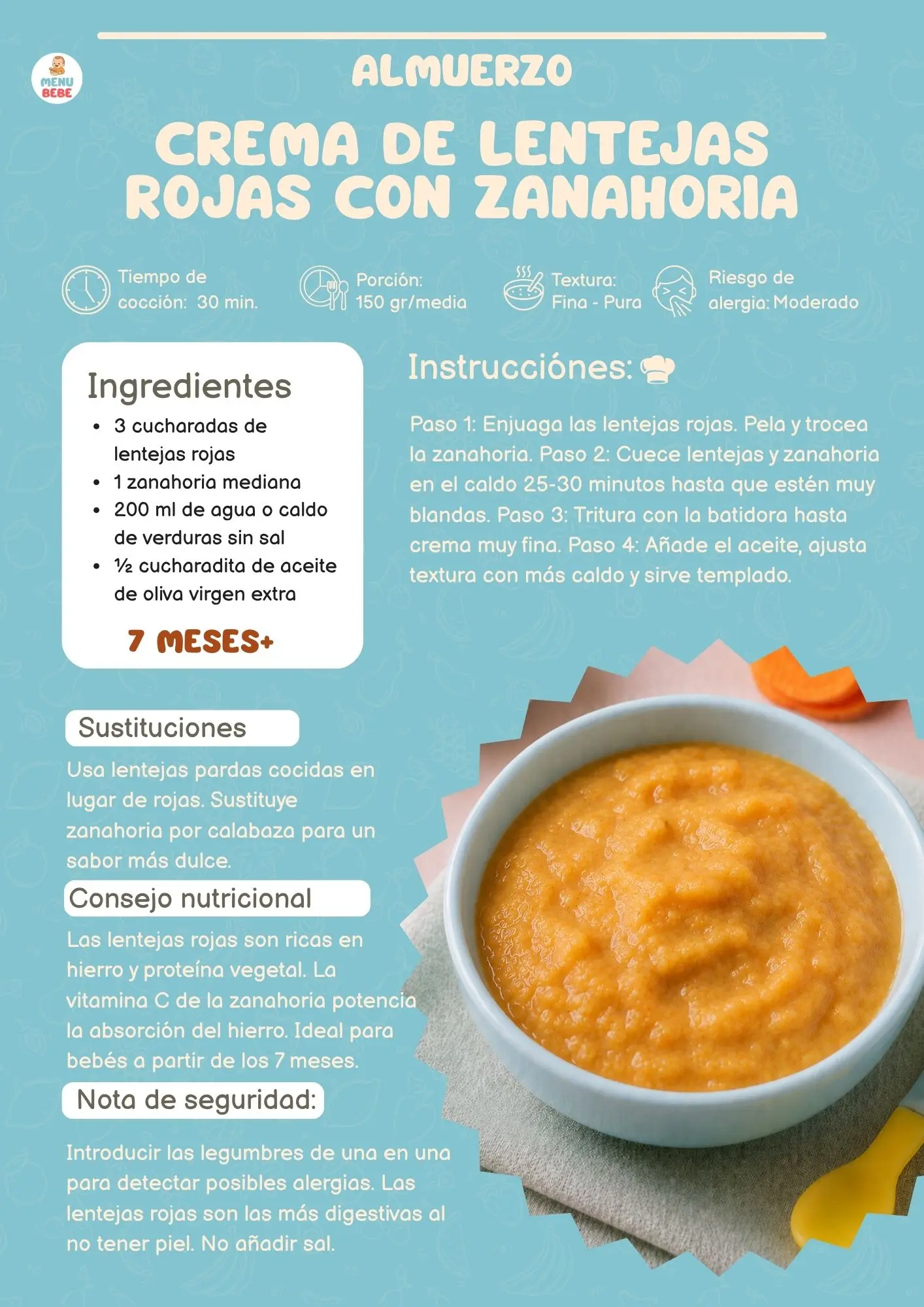 Receta Menú Bebé